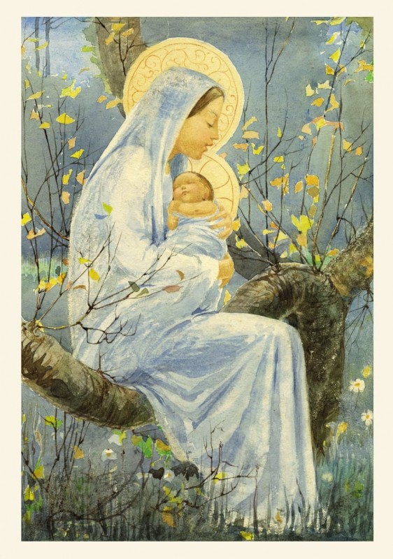 Pohľadnica Madona s dieťaťom