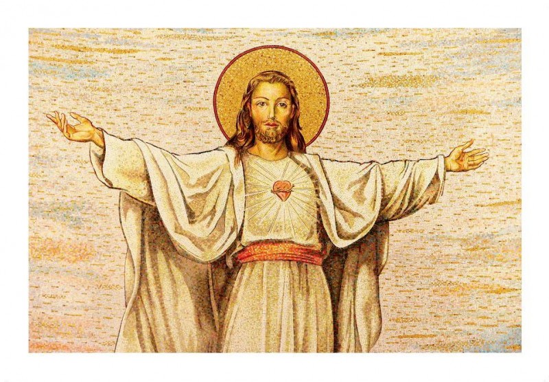 Pohľadnica A Jézus Krisztust ábrázoló mozaik Sydney-ben